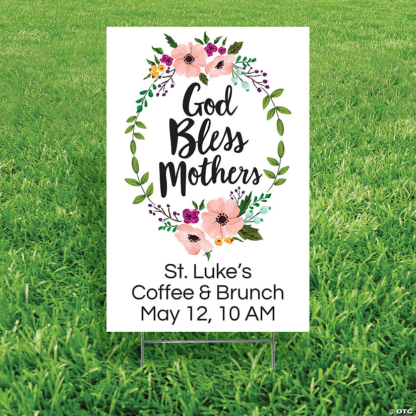 Personalized 24" x 16" Religious Mother&#8217;s Day Yard Sign Image Thumbnail