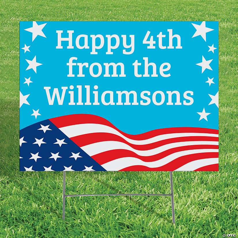 Personalized 24" x 18" 4th of July Yard Sign Image Thumbnail