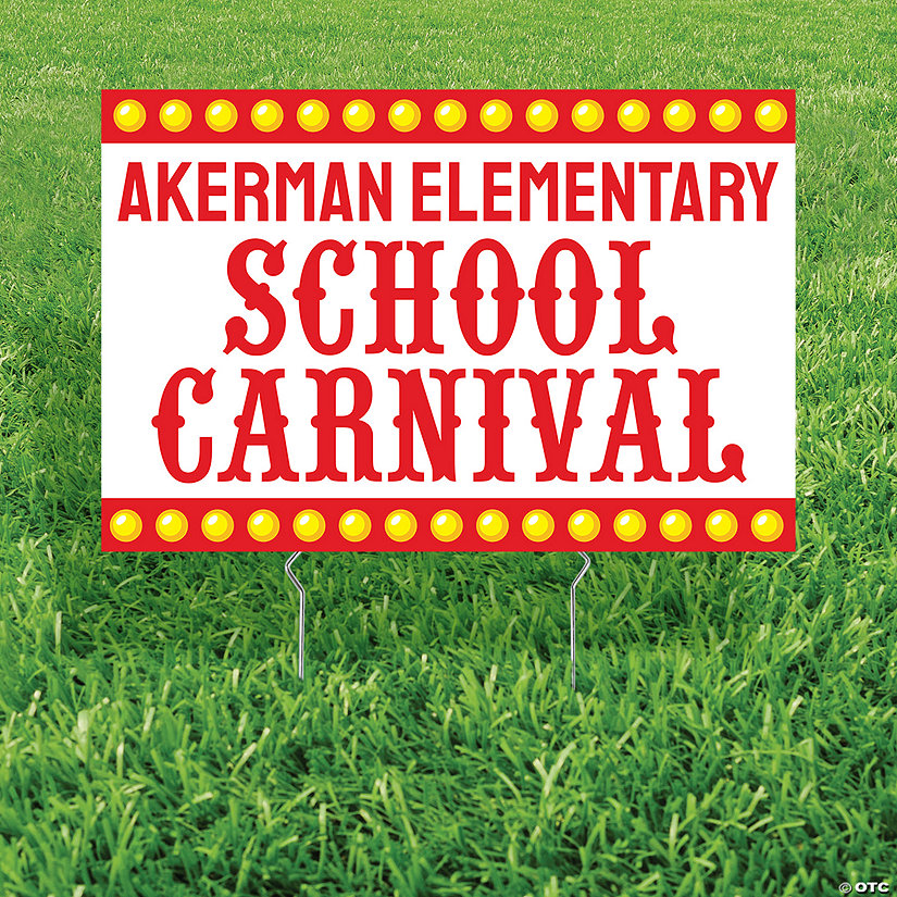 Personalized 24" x 18" Carnival Yard Sign Image