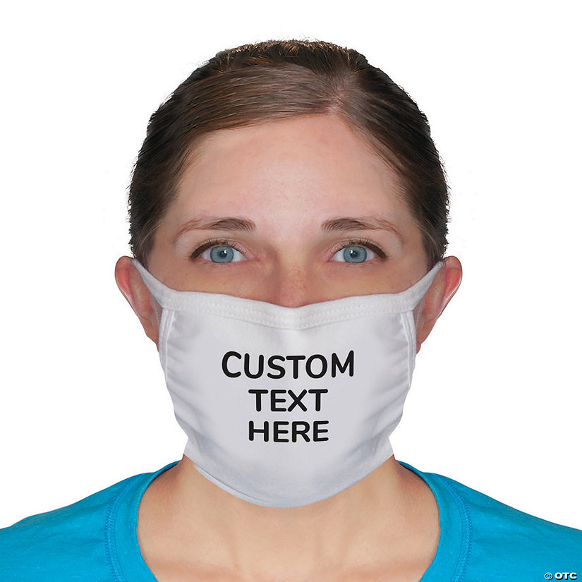 Personalized 3-Layer Washable Face Masks - 10 Pc. Image Thumbnail