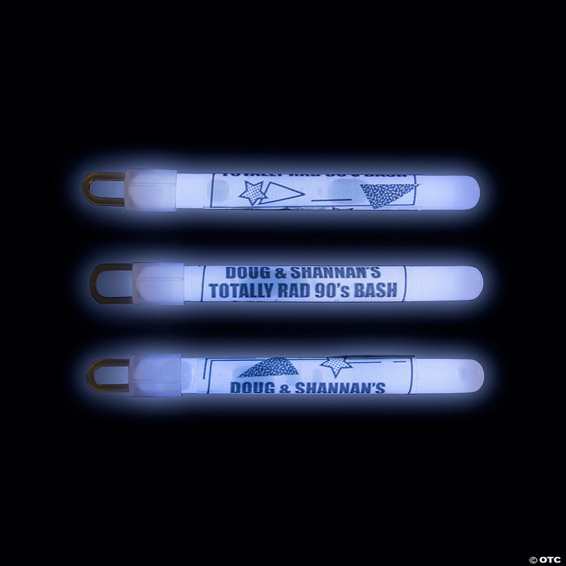 Personalized 90s Party Glow Sticks - 12 Pc. Image