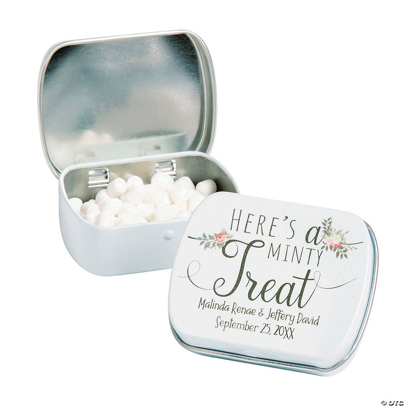 Personalized Adventure Wedding Mint Tins 24 Pc. Oriental Trading