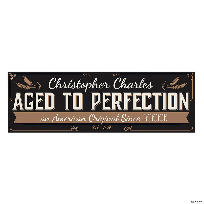 Personalized Aged to Perfection Birthday Banner - Large Image Thumbnail