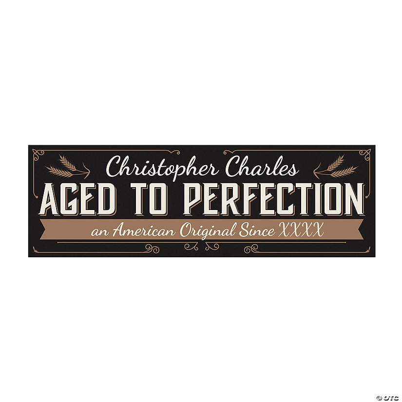 Personalized Aged to Perfection Birthday Banner - Medium Image Thumbnail