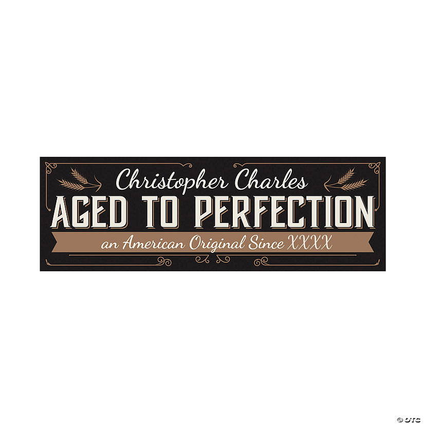Personalized Aged to Perfection Birthday Banner - Small Image Thumbnail