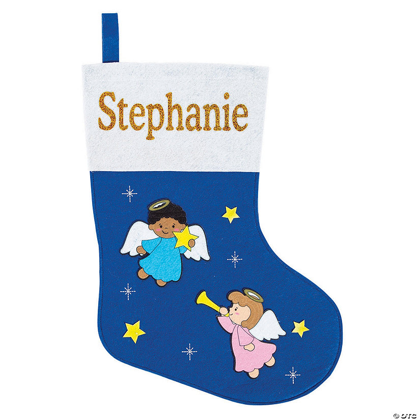 Personalized Angel Christmas Stocking Image