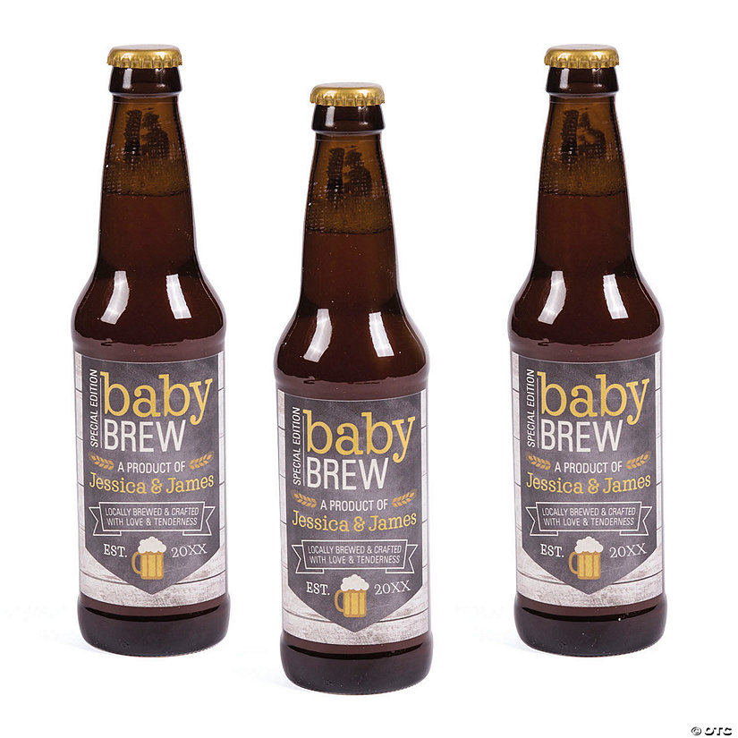 Personalized Baby Brew Beer Bottle Sticker Labels - 12 Pc. Image Thumbnail