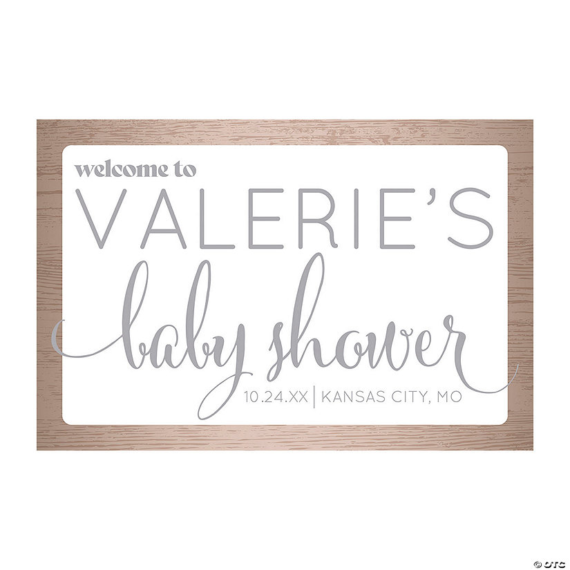 Personalized Baby Shower Welcome Sign Image