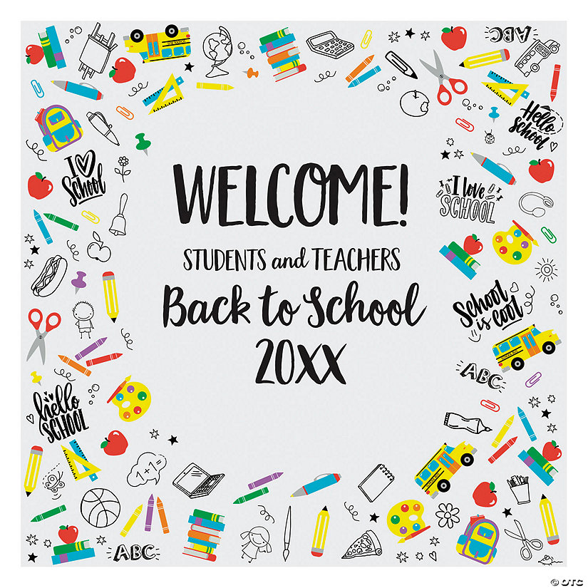 Personalized Back to School Backdrop Banner Image Thumbnail