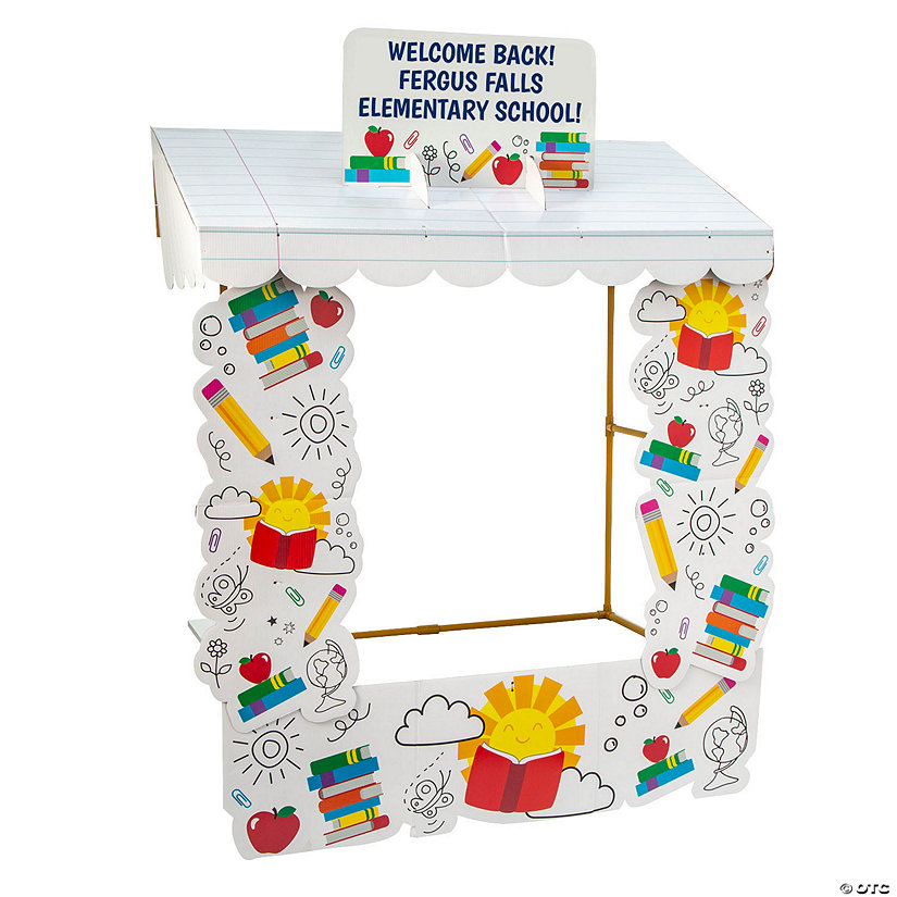 Personalized Back to School Tabletop Hut with Frame - 12 Pc. Image