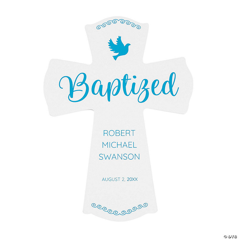 Personalized Baptism Cross Oriental Trading