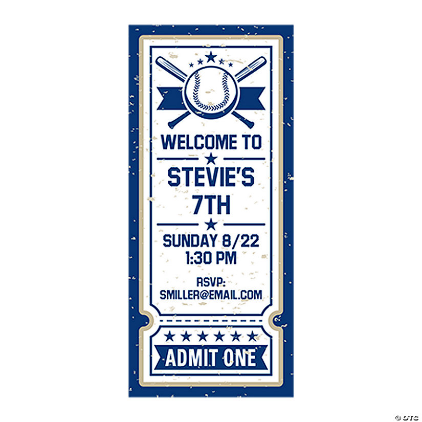 Personalized Baseball Admission Tickets - 24 Pc. Image