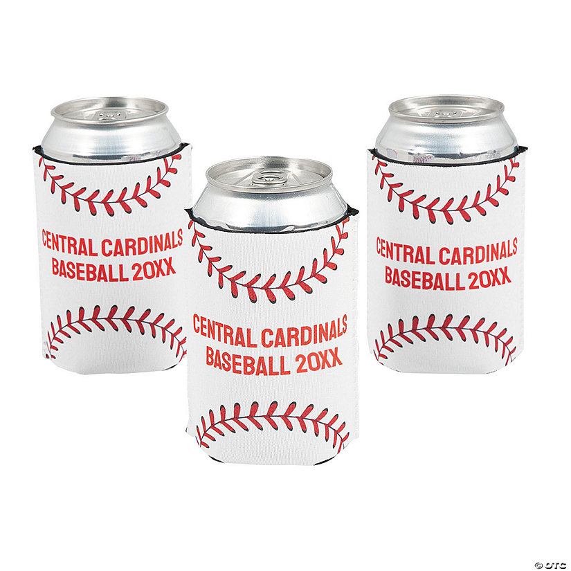 Personalized Baseball Can Coolers - 12 Pc. Image Thumbnail