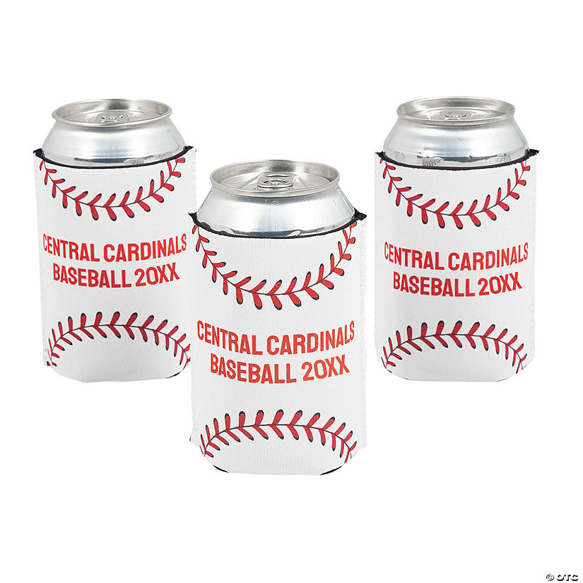 Personalized Baseball Can Coolers 12 Pc. Oriental Trading
