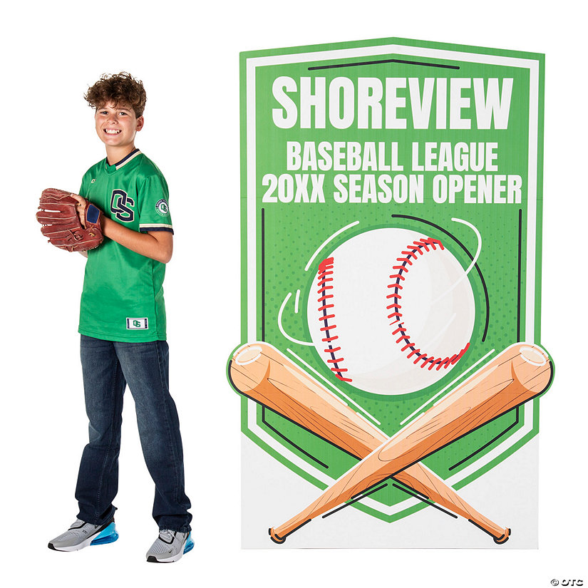 Personalized Baseball Cardboard Cutout StandUp Oriental Trading