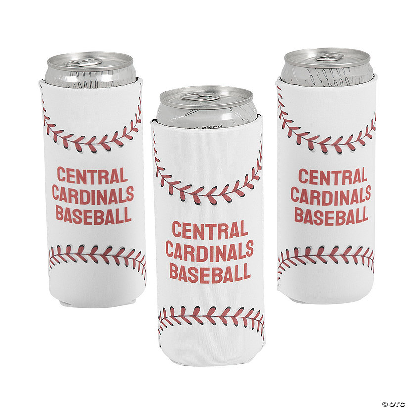 Personalized Baseball Slim Can Coolers - 12 Pc. Image Thumbnail