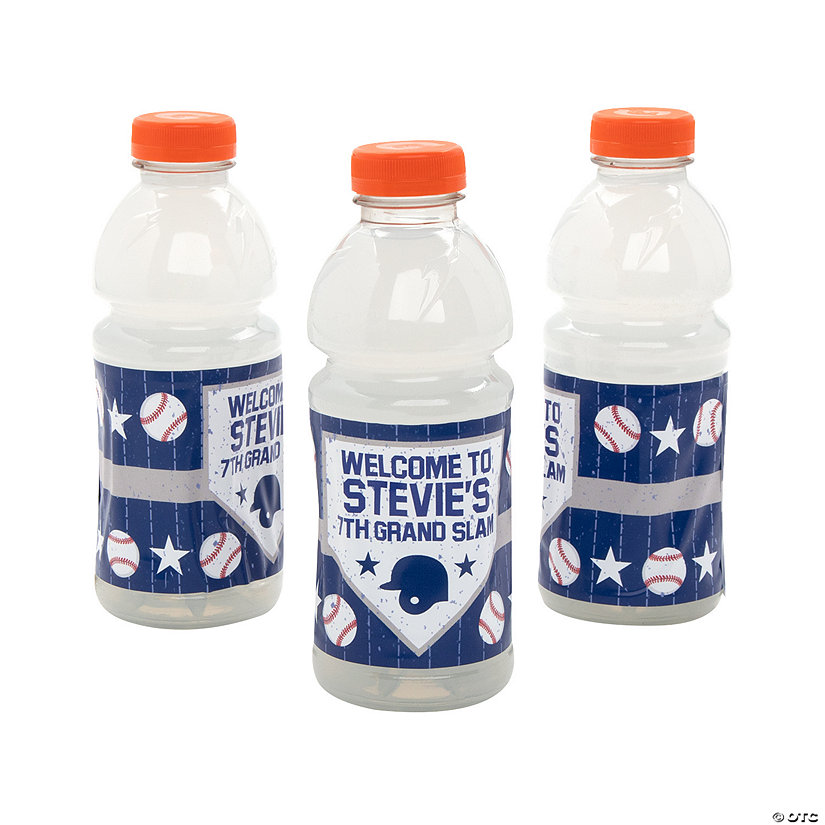 Personalized Baseball Sports Drink Bottle Labels - 24 Pc. Image Thumbnail