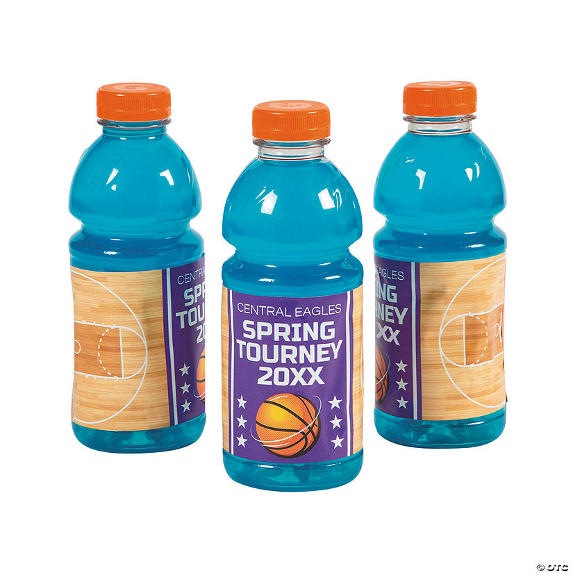 Personalized Basketball Sports Drink Labels - 24 Pc. Image Thumbnail