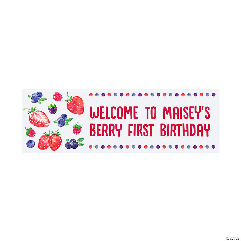Personalized Berry Party Banner - Small Image Thumbnail