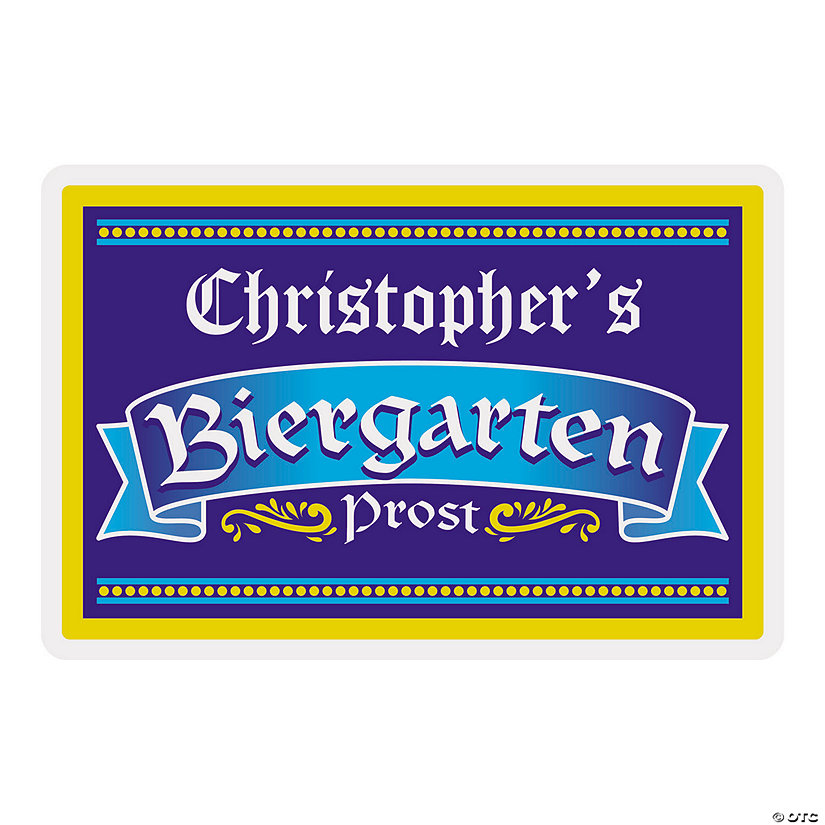 Personalized Biergarten Wooden Sign Image