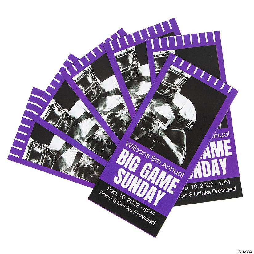 Personalized Big Game Admission Tickets Oriental Trading