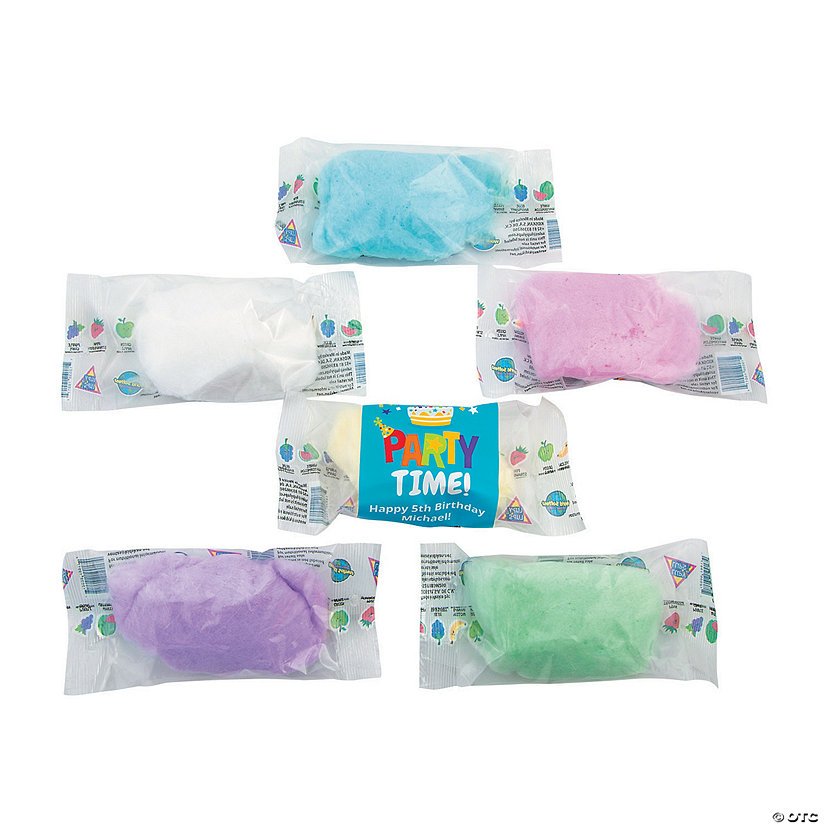 Personalized Birthday Cotton Candy Packs - 24 Pc. Image