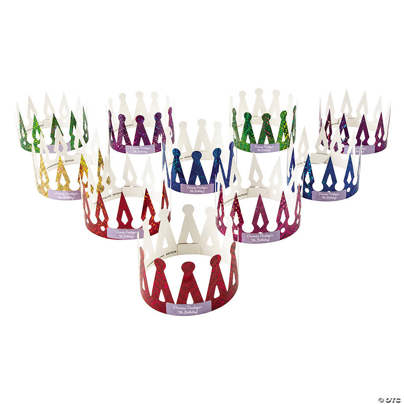Personalized Birthday Crowns - 12 Pc. Image