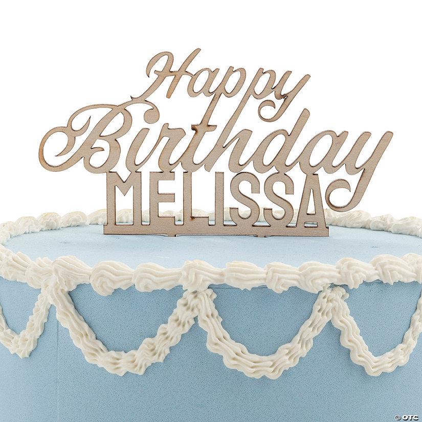 Personalized Birthday Cutout Cake Topper Image Thumbnail
