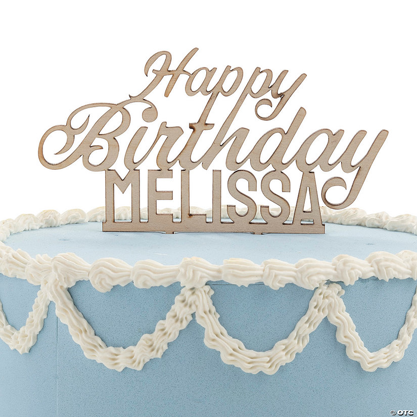 Personalized Birthday Cutout Cake Topper Image