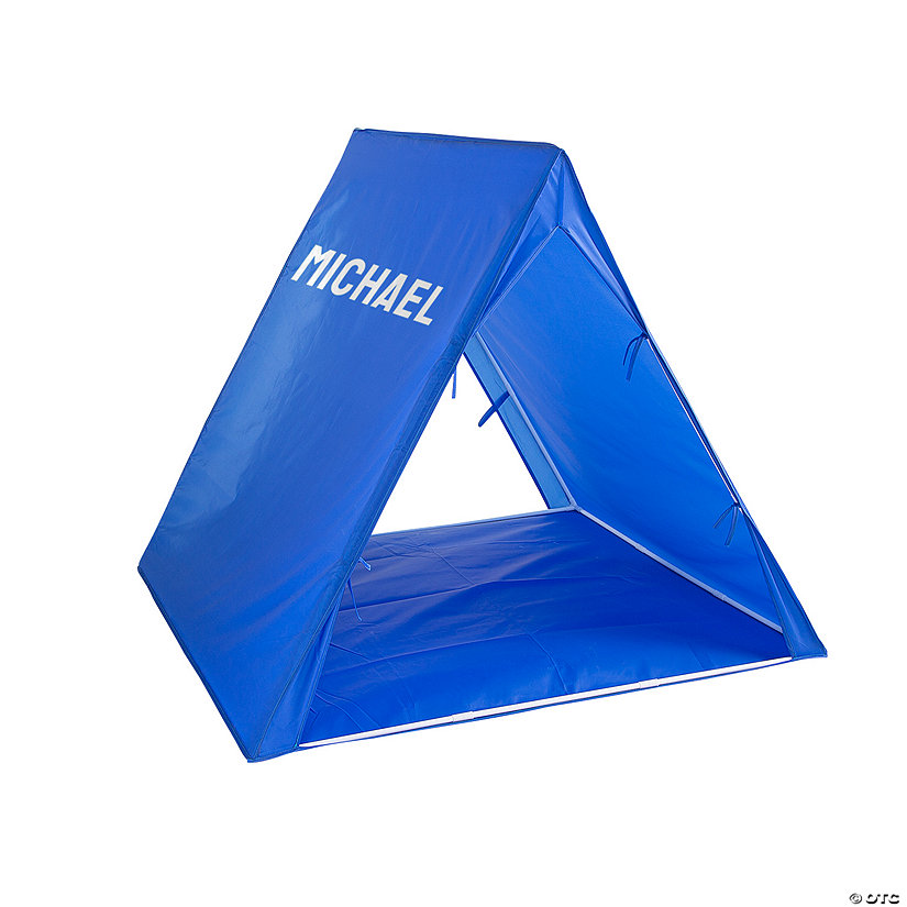 Personalized Blue Sleepover Tent Image