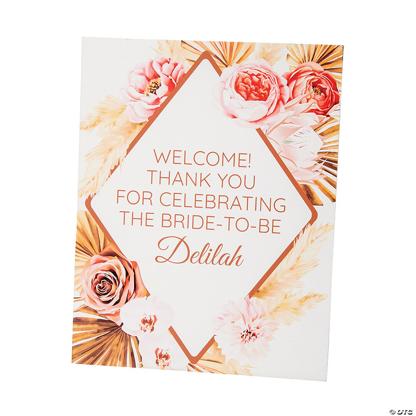 Personalized Boho Neutral Tabletop Sign Image Thumbnail