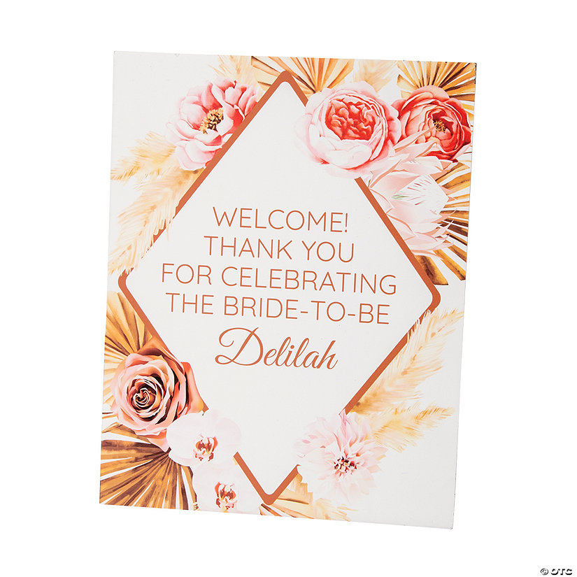 Personalized Boho Neutral Tabletop Sign Image