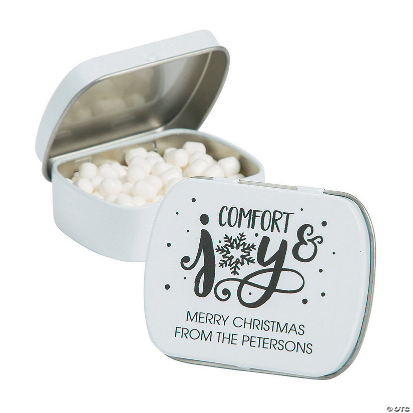 Personalized Bold Christmas Mint Tins - 24 Pc. Image