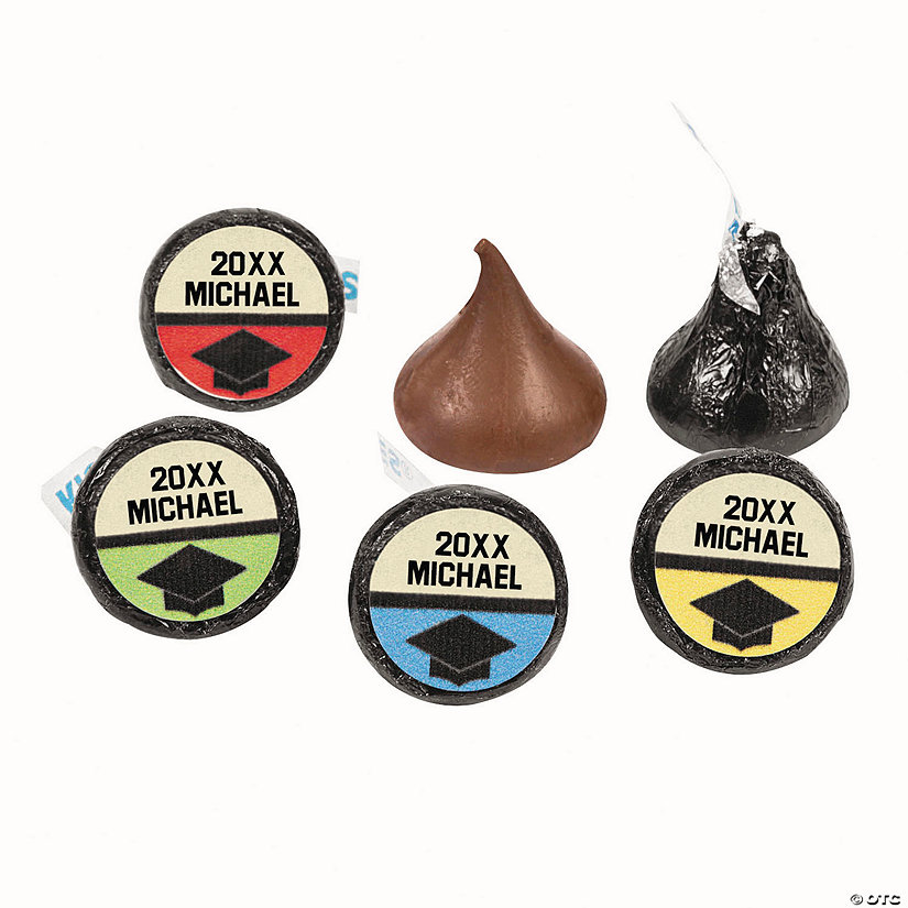Personalized Bold Graduation Hershey&#8217;s<sup>&#174;</sup> Kisses<sup>&#174;</sup> Stickers - 60 Pc. Image Thumbnail