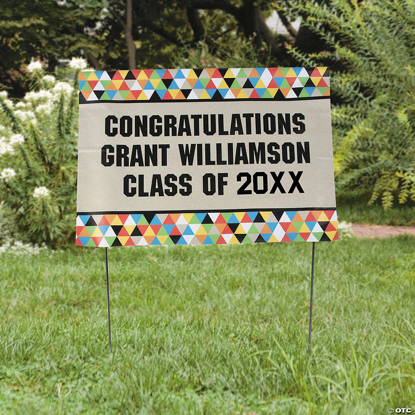 Personalized Bold Graduation Party Yard Sign Image Thumbnail