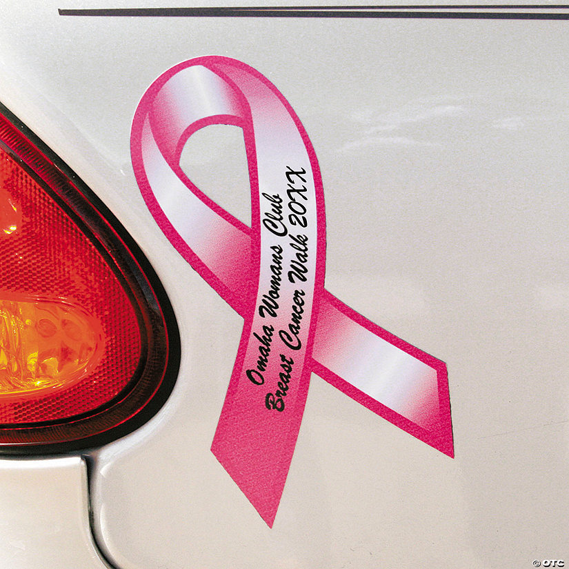 Personalized Breast Cancer Awareness Car Magnets - 12 Pc. Image Thumbnail