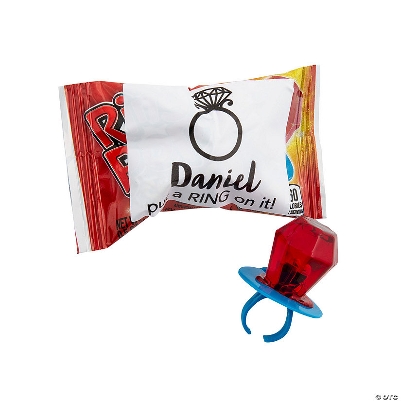 Personalized Bridal Party Ring Pops - 20 Pc. Image