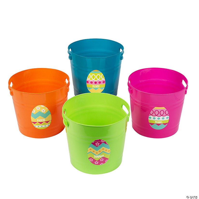 Personalized Bright Easter Baskets - 4 Pc. Image