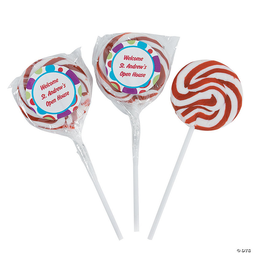 Personalized Bubble Bop Swirl Lollipops - Discontinued