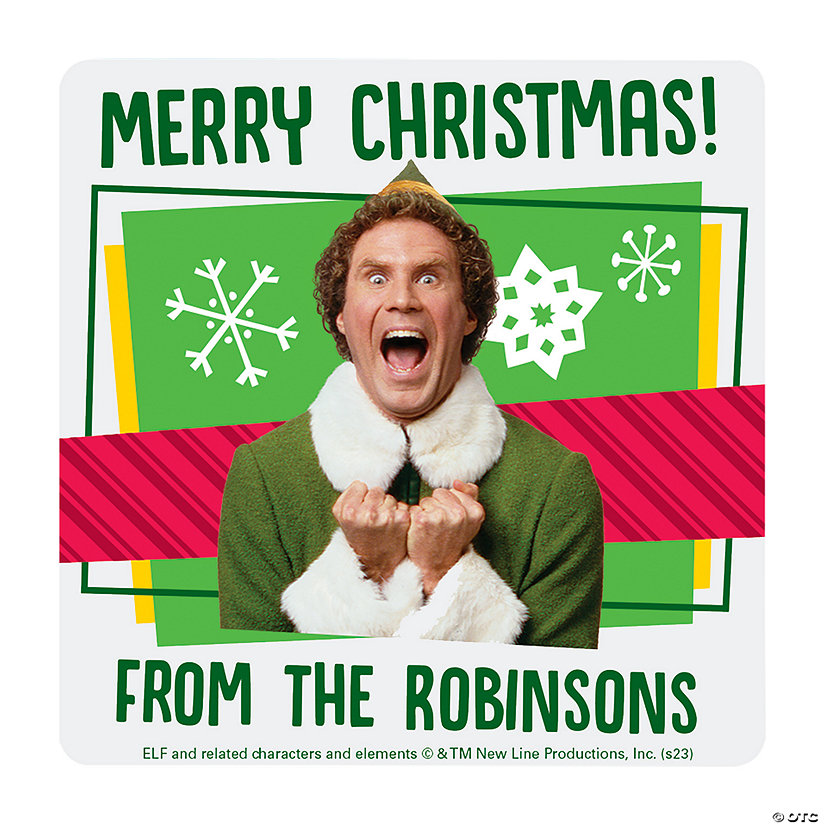 Personalized Buddy the Elf&#8482; Favor Stickers - 25 Pc. Image Thumbnail