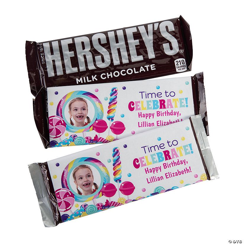 Personalized Candy World Custom Image Candy Bar Stickers - 12 Pc. Image