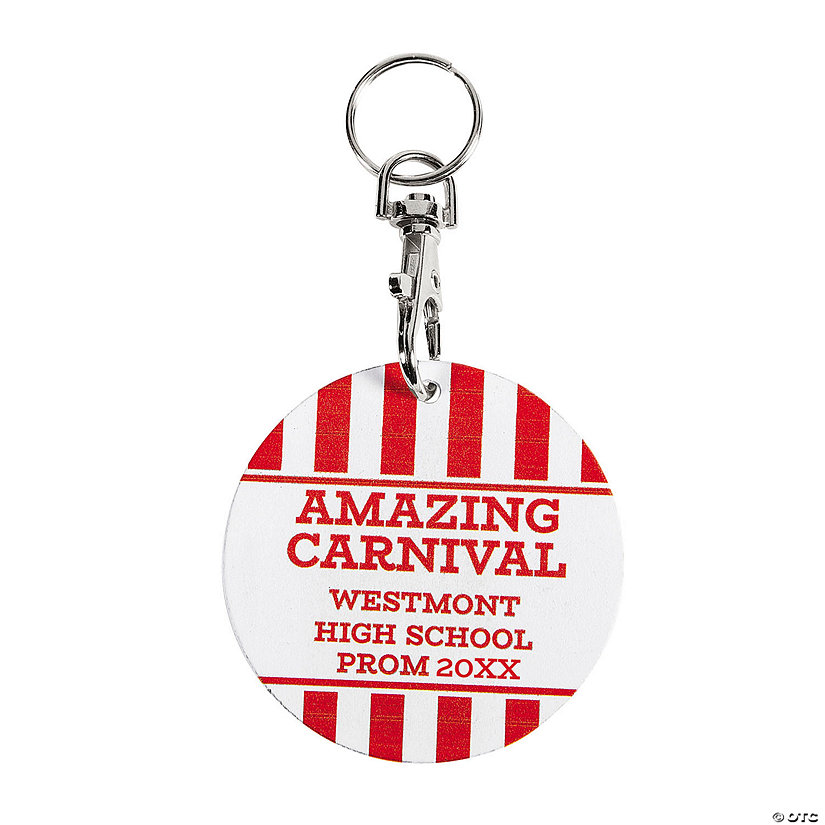 Personalized Carnival Keychains - 24 Pc. Image