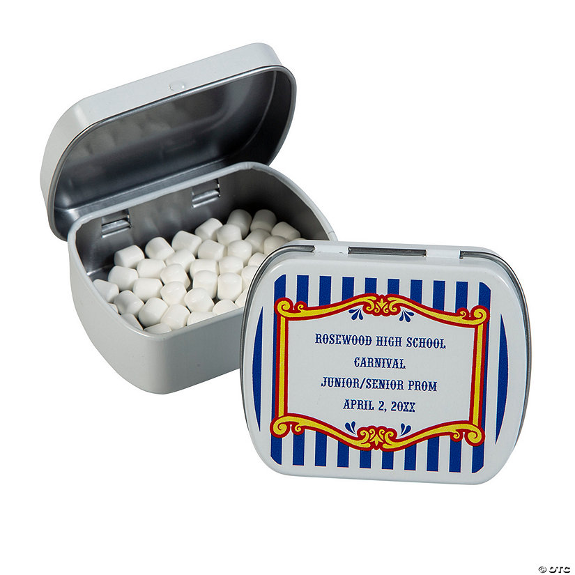 Personalized Carnival Mint Tins - 24 Pc. Image