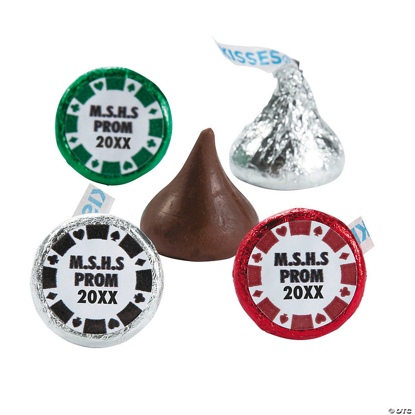 Personalized Casino Hershey&#8217;s&#174; Kisses&#174; Stickers - 60 Pc. Image Thumbnail