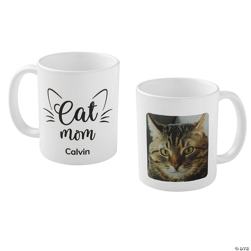 Personalized Cat Lover Photo Ceramic Coffee Mug Image