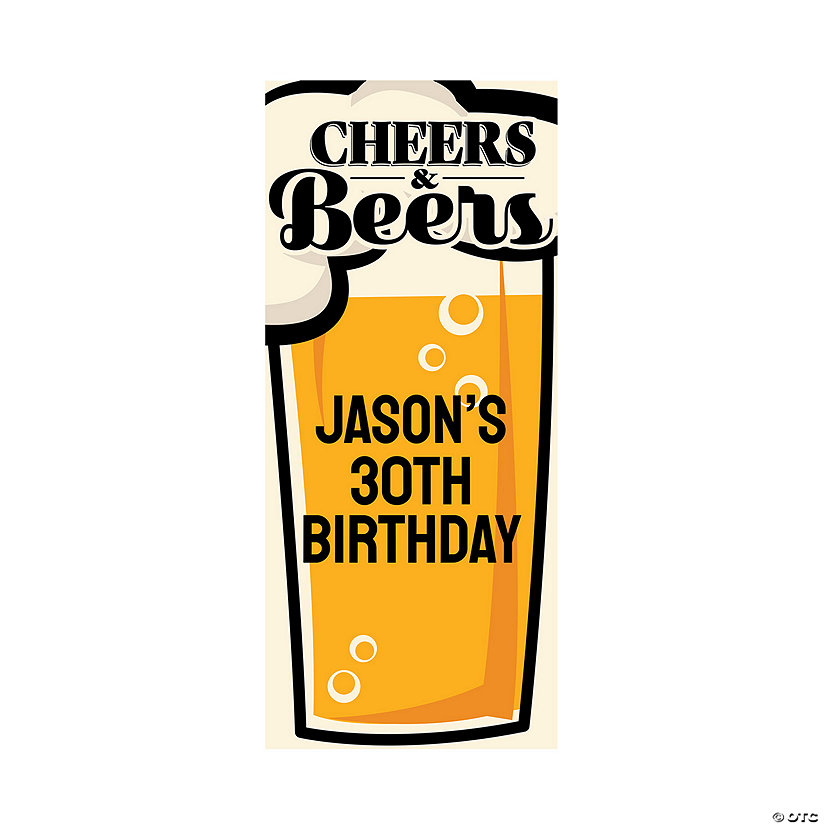 Personalized Cheers &amp; Beers Backdrop Image