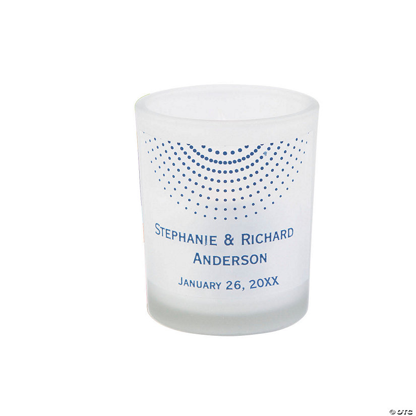 Personalized Chic Dots Votive Candle Holders - 12 Pc. Image