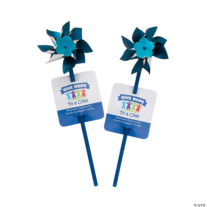 Personalized Child Abuse Awareness Pinwheels with Card - 36 Pc ...