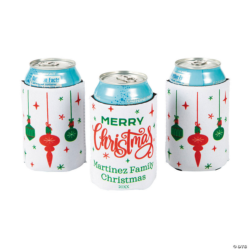 Personalized Christmas Can Coolers - 12 Pc. Image Thumbnail