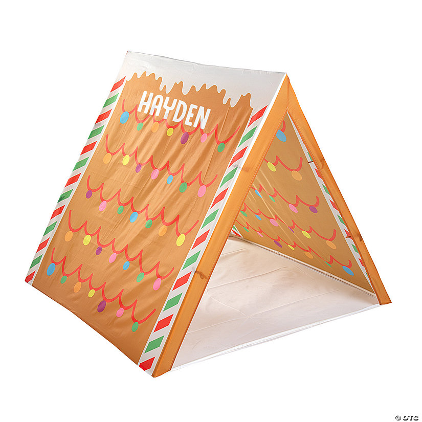 Personalized Christmas Gingerbread House Play Tent Image